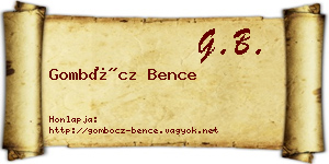 Gombócz Bence névjegykártya